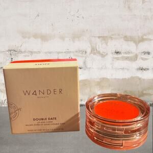 Wander Beauty Double Date Lip & Cheek Compact in Be Mine NIB